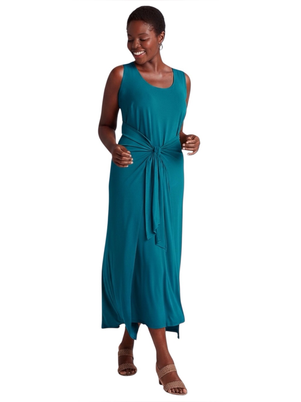 Lane Bryant | Teal Tie-Front Midi Dress 22/24